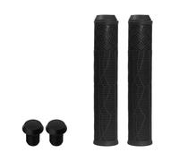 HECHENBAO Poignées de Guidon de vélo allongées de 160 mm en Caoutchouc for vélo à pignon Fixe, revêtement Souple antidérapant et coloré.(Black)