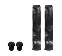 HECHENBAO Poignées de Guidon de vélo allongées de 160 mm en Caoutchouc for vélo à pignon Fixe, revêtement Souple antidérapant et coloré.(Black White)