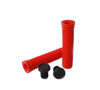 HECHENBAO Poignées de Guidon de vélo en Silicone, Couvre-guidons, Porte-clés for draisienne BMX, pièces Pliables et Antichoc(Red 1pair)