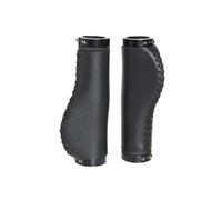 HECHENBAO Poignées de vélo Montagne rétro antidérapantes en Cuir PU Cousu, Housses Guidon for vélos Route(Black)
