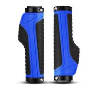 HECHENBAO Poignées de vélo VTT en Alliage d'aluminium, verrouillables bilatéralement, avec Caoutchouc, Accessoires Cyclisme(Blue)