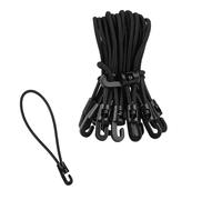 HECHKJ 25 Pièces Tendeurs Elastique, Tendeurs Élastiques avec Crochets 10 cm, Noir Court Tendeurs, Tendeurs Caoutchouc avec Crochets, pour Tentes, Bannières, Posters