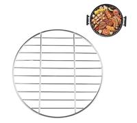 HECHKJ Grille Barbecue Ronde, Argent Grille Barbecue INOX, Diamètre 30 cm Grille Ronde Barbecue, Robuste Grille Ronde en Acier Inoxydable, pour Camping, Pique-Nique et Barbecue de Jardin