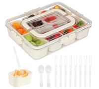 HECHKJ Snack Box Avec 8 Compartiments, Tupperware Compartiment, Réutilisable Snack Box, Pour Conserver les Snacks, les Bonbons, les Biscuits et les Desserts