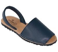 HECHO EN ESPAÑA Menorquina Ibicencas Sandales d'été en cuir, bleu marine, 40 EU