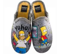 HECHO EN ESPAÑA Pantoufles antidérapantes pour homme et enfant, Simpson Homer Bart, 44 EU