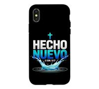 Hecho Nuevo Baptême Eau Español Chrétien Espagnol Foi Coque pour iPhone X/XS