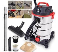 HECHT Aspirateur eau et poussière - Aspirateur industriel puissant avec prise - Allumage automatique - Réservoir de 35 litres - Fonction soufflage - Nombreux accessoires - Avec ou sans sac
