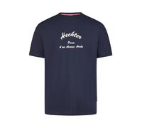 HECHTER PARIS T-Shirt bleu foncé / blanc, Taille M