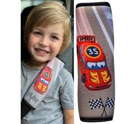 HECKBO 1x protection pour ceinture de sécurité avec voiture de courses - ceintures de sécurité épaulière protection ceinture sièges auto coussin de ceinture pour enfants garçon, jeune