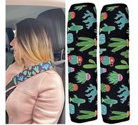 HECKBO 2x cactus protecteur de ceinture de sécurité de voiture pour adultes coussin d'épaule coussin de ceinture de sécurité pour sièges de voiture - protège de la coupure de la ceinture.