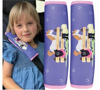 HECKBO 2x protection pour ceinture de sécurité avec motif de cheval poney ferme - ceintures de sécurité épaulière protection ceinture sièges auto coussin de ceinture pour enfants filles - 21cm x 6cm