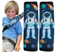 HECKBO 2x protège-ceintures Astronaut Espace voiture, ceinture de sécurité, protection épaule, coussin pour épaule, épaulière, siège enfant, siège auto, siège vélo enfants garçons