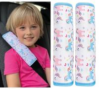 HECKBO 2x voiture licorne fille unicorne ceinture de protection épaule coussinets de protection de ceinture coussin d'épaule coussinets de ceinture de sécurité pour les enfants et les adultes