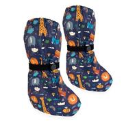 HECKBO Bottines de pluie pour bébé sans polaire - Jungle - 3 à 18 mois - surchaussures pour bébés rampants