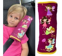 HECKBO Dino oreiller de voiture pour enfants - lavable en machine - doudou doux - oreiller de ceinture de voiture de haute qualité, housse de ceinture (Fée)