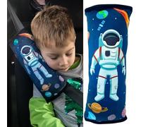 HECKBO Dino oreiller de voiture pour enfants - lavable en machine - doudou doux - oreiller de ceinture de voiture de haute qualité, housse de ceinture (Astronaute)