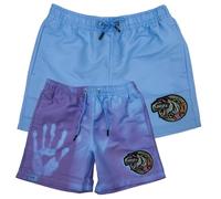 HECKBO Magic Caleçon de Bain changeant de Couleur pour garçon Enfants - Dinosaure Dino - 4-7 Ans - Change de Couleur à 30° - Caleçon Stretch - Bleu Clair Violet - Caleçon de Bain