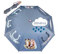 HECKBO Magic & Reflector parapluie pour filles - Cheval- change de couleur sous la pluie - visibilité à 360° dans la circulation - parapluie pliant : se range dans tous les sacs d'école