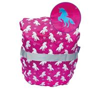 HECKBO Magique Cartable Sac-à-Dos Pluie Protection pour Enfant - Licorne Cheval - Change de Couleur sous la Pluie - avec Bandes réfléchissantes - Protection Sac à Dos imperméable - Universel