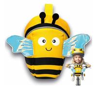 HECKBO Sac à dos et sacoche de guidon 2 en 1 pour enfant - Abeille - Sac de guidon de vélo - Sac de scooter - Accessoire de vélo pour enfant