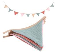 Heclia Bannière de fanions marron, rose, rouge, vert, fête prénuptiale, safari, anniversaire, jungle tropicale, décorations de fête à suspendre pour révélation du sexe, chambre à coucher, chambre