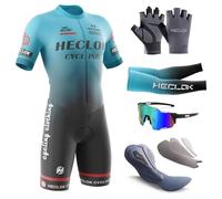 HECLOK Combinaison de cyclisme à manches courtes pour homme，Cyclisme Body，Mens Pro Trifonction manches courtes Triathlon Racing Tri Suit，Rembourrage premium spécifique à la compétition (TYP-1,3XL)