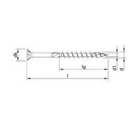 HECO HECO-TOPIX-plus 5,0 x 80, tête fraisée, HD-25, FP, A3K, 200 pcs. Quantité:200