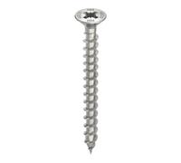 Vis HECO-Topix-Plus Inox - Ø3,5x25mm - Tête Fraisée à poches de fraisage - Filetage Total variable - PZ2 - Boite de 200 - 61634 Blanc G