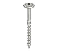 Vis HECO-Topix-Plus Inox - Ø8x160mm - Tête Ronde large - Filetage Partiel - T40 - Boite de 50 - 61868