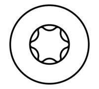 HECO HECO-WS-T 7,0 x 133, tête fraisée cylindrique, T-Drive, FST, A2K, 100 pcs. (WS-T-7X133) Quantité:100