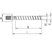 Heco MULTI-MONTI-plus 7,5x80 SW-5,5 Ancrage à visser galvanisé bleu, A2K, 48668