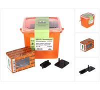 HECO Set de fixations pour terasse, 30 pcs + Vis HECO TOPIX 4,5 x 50 mm HD 20 + Coffret ( 48715 )