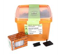 HECO Set de fixations pour terrasse, 80 pcs + Vis pour plancher HECO TOPIX 4,5 x 50 mm HD 20 + Coffret ( 48716 )