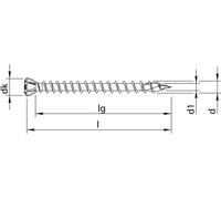 HECO-TOPIX-plus 4,5 x 80, Vis pour planches, tête bombée, T-Drive, VVG, A3K 60779 500 pces