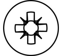 Heco -TOPIX-plus 5,0x16 Filetage plein variable PZD-2 Tête ronde galv. bleu, A3K, 60797
