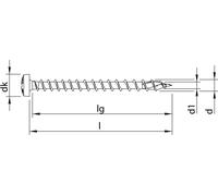 Vis HECO-Topix-Plus - Ø6x50mm - Tête Ronde - Filetage Total variable - PZ3 - Boite de 200 - 61036
