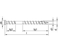 HECO-TOPIX-plus A2 5,0 x 40, vis pour terrasse, tête bombée, HD, UKG 200 pces