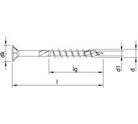 HECO-TOPIX-plus Vis à tête fraisée 5x35 filet partiel HD-20 nu, traitées contre le glissement, 200 pcs. , 61736