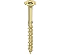 HECO-TOPIX-plus Vis à tête fraisée 6x80 filet partiel PZD-3 zingué jaune, A3L, 100 pcs. , 61087