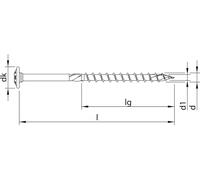 HECO-TOPIX-plus vis à tête plate 6x100 filet partiel T-25 zingué bleu, A3K, 100 pcs. , 62278