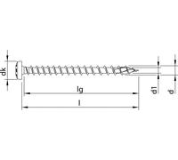 Vis-Topix-Plus Inox - Ø6x40mm - Tête Ronde - Filetage Total variable - T30 - Boite de 200 - 61011