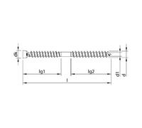 HECO WT-S A2 5,0 x 60, tête fraisée cylindrique, T-Drive, FST, W15, 200 pcs. (WT-S-5X60) Quantité:200