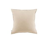 HEDDA - Taie d'Oreiller 63x63cm Flanelle de Coton Coloris Sable -