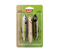Heddon Super Spook Topwater Lot de 3 leurres de pêche pour Eau salée et Eau Douce Multicolore