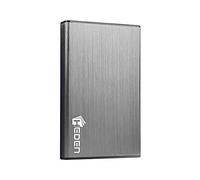 Heden Boîtier Disque Dur 2,5 '' en Aluminum, Boîtier Externe Portable USB3.0 vers SATA pour Une Conception sans Outil HDD/SSD de 7 mm / 9,5 mm, Prise en Charge Maximale de 4 to,Argenté