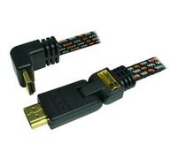 HEDEN Câble HDMI 1.4 plat tissé plaqué Or - 3m