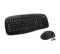 Heden Ensemble clavier + souris sans fil 2.4 GHz - Souris optique 4 boutons 1200 dpi, Clavier AZERTY 112 touches