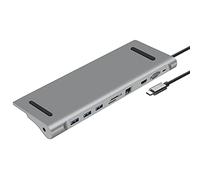 Heden - Station d'accueil USB-C 10 ports - HDMI 4K/60Hz, RJ45 1GbE, VGA, 3×USB3.0, Charge 100W