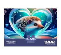 Hedgehog 1000 Pièce Puzzle Jeu De Famille Créatif Jigsaw Puzzle Jeu De Défi Unique pour Cadeaux De Voyage, Présent 70x50cm/1000pcs